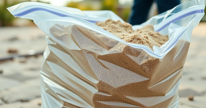 Saco plástico para areia é a solução ideal para armazenamento e transporte seguro